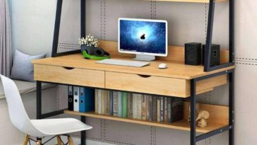 meja belajar anak dan rak buku