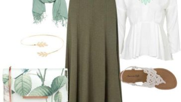 Baju Warna Hijau Army Cocok dengan Jilbab Warna Apa