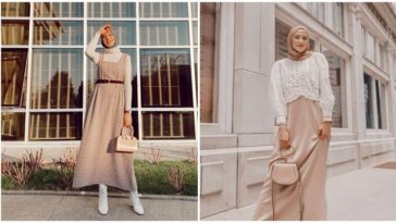Baju Cream Cocok dengan Jilbab Warna Apa